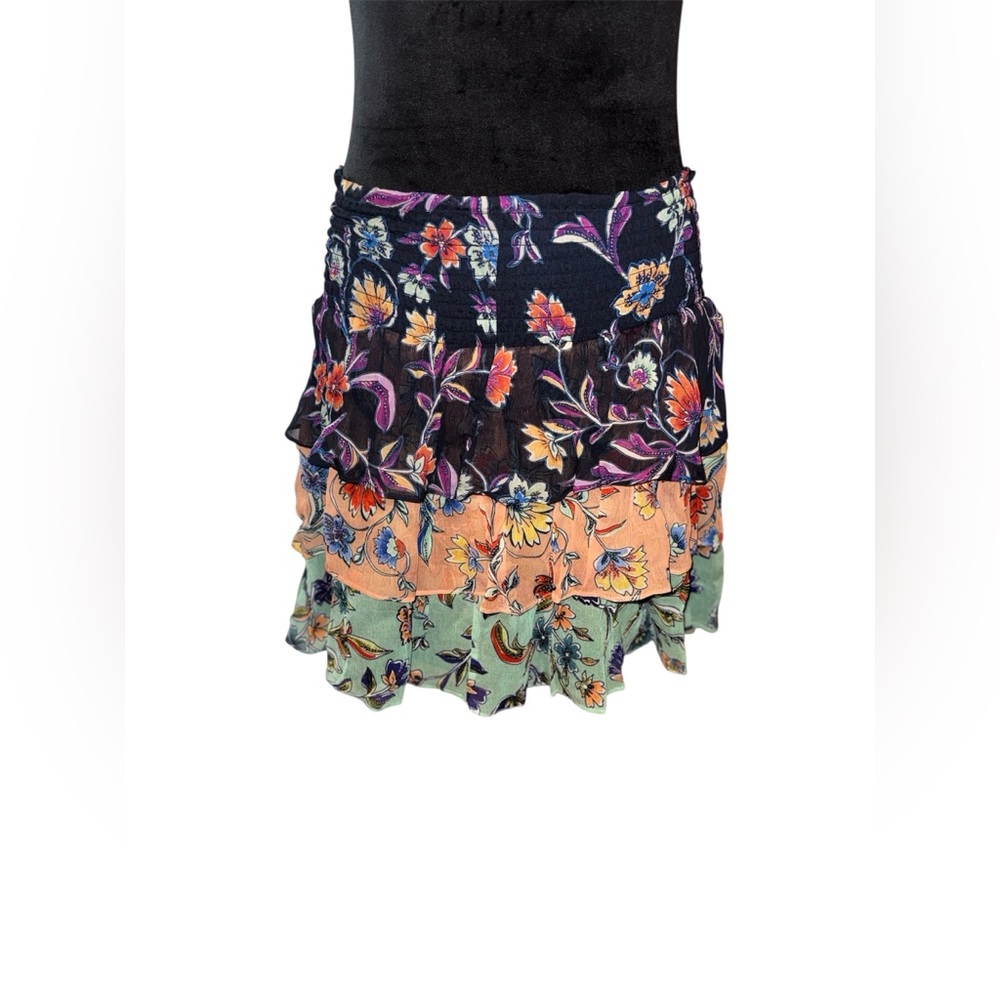 Ramy Brook Blue and Pink Bubble Mini Skirt